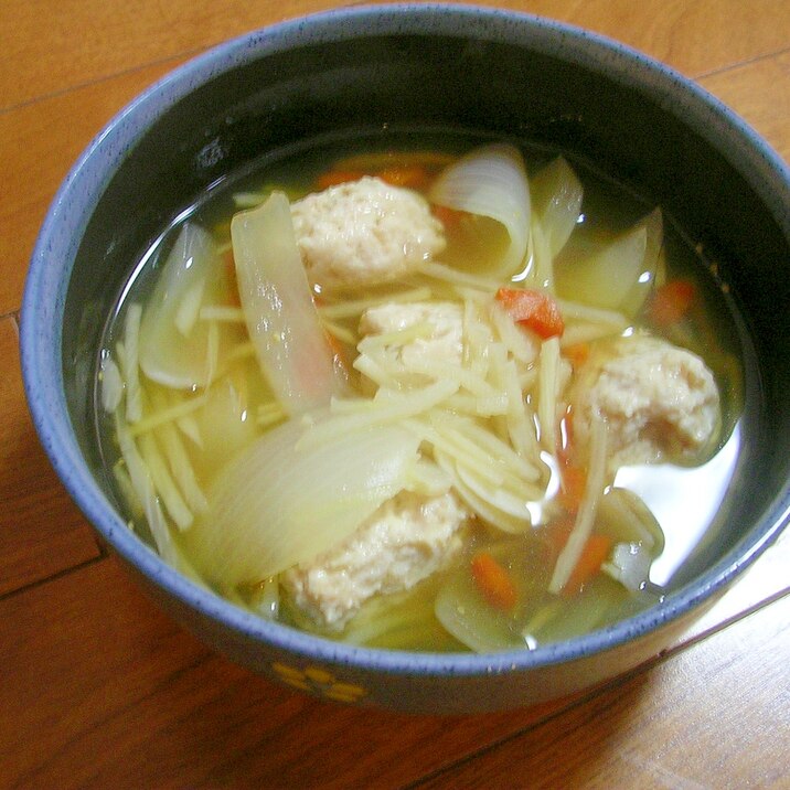 漢方食材のクコの実を使って　鶏団子スープ